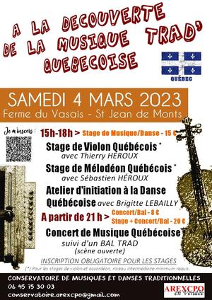 Affiche stage et bal québécois