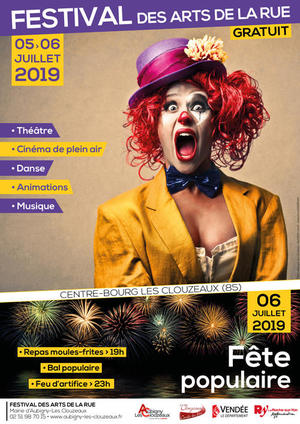 Affiche festival arts de la rue Aubigny-Les Clouzeaux