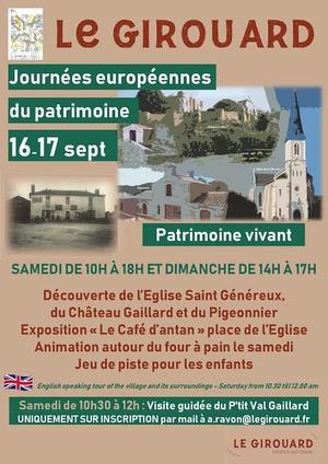 Journées Européennes du Patrimoine Le Girouard