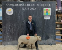 Le Gaec Chiron de L’Aiguillon-sur-Vie obtient la première place au concours Viande jeunes béliers 16 à 18 mois.