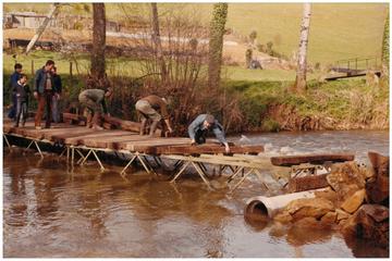 Construction d'un pont à Saint-Hilaire-le-Vouhis