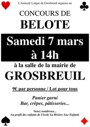 concours belote samedi 7 mars grosbreuil