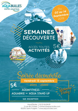 Découvertes des activités piscine aquabulles St Fulgent